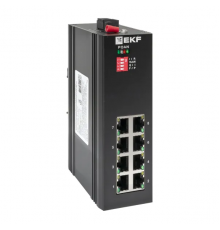 Промышленный неуправляемый коммутатор U-8GT, 8 портов 10/100/1000Base-T(X) RJ45, монтаж на динрейку TSX EKF