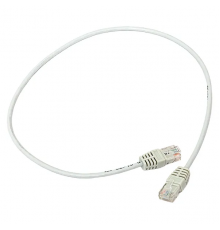 Патч-корд TERACOM Cat.5E (1Гбит/с) неэкранированный UTP оболочка PVC серый (0,5м)