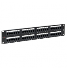 Патч-панель TERACOM PRO 19'' Cat.6 2U неэкранированная UTP 48 портов RJ-45 Dual IDC