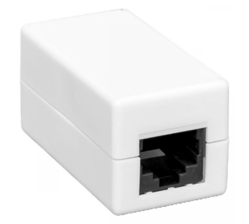 Адаптер проходной TERACOM PRO Cat.6 неэкранированный RJ45-RJ45 белый