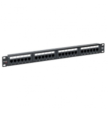 Патч-панель TERACOM PRO 19'' Cat.5E 1U неэкранированная UTP 24 порта RJ-45 Dual IDC