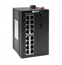 Промышленный неуправляемый коммутатор U-2GX/SFP-16GT, 2 порта 1000Base-X SFP, 16 портов 10/100/1000Base-T(X) RJ45, монтаж на динрейку TSX EKF