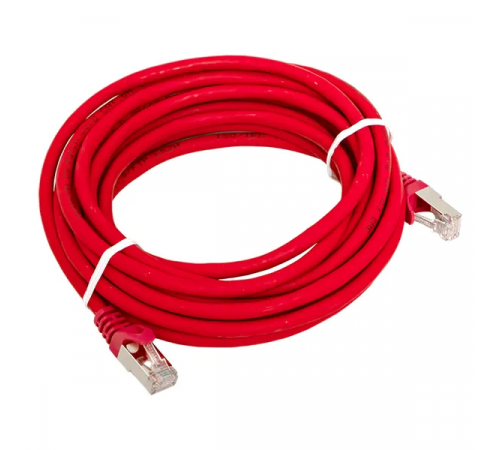 Патч-корд TERACOM CS Cat.6A экранированный S/FTP оболочка LSZH красный (5,0м)