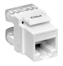 Модуль Keystone TERACOM PRO Cat.6 RJ-45 неэкранированный 110 IDC 180 градусов белый
