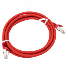 Патч-корд TERACOM CS Cat.6A экранированный S/FTP оболочка LSZH красный (1,0м)
