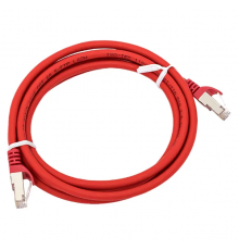 Патч-корд TERACOM CS Cat.6A экранированный S/FTP оболочка LSZH красный (2,0м)