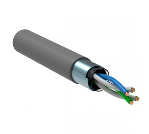 LC1-C5E02-311 ITK Витая пара F/UTP кат.5E 2х2х24AWG solid PVC серый (500м)