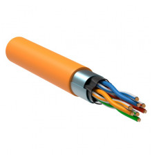ITK Витая пара F/UTP кат.5E 4x2х24AWG solid LSZH нг(А)-HF оранжевый (305м)