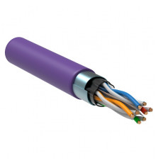 ITK Витая пара F/UTP кат.6 4х2х23AWG solid LSZH нг(А)-HF фиолетовый (305м)