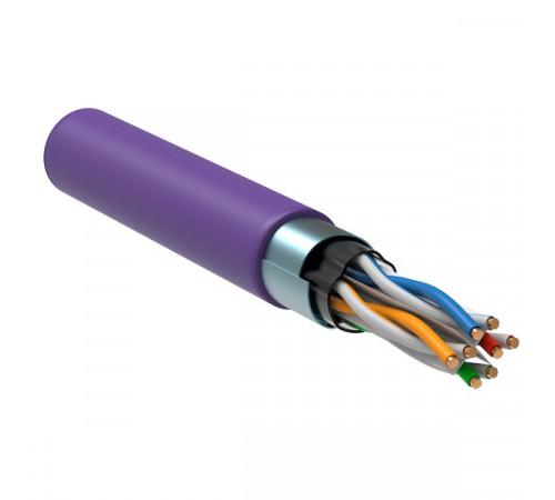 LC1-C604-326 ITK Витая пара F/UTP кат.6 4х2х23AWG solid LSZH нг(А)-HF фиолетовый (305м)