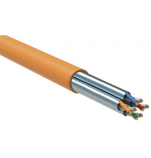 ITK Витая пара U/FTP кат.6A 4х2х23AWG solid LSZH нг(А)-HF оранжевый (305м)