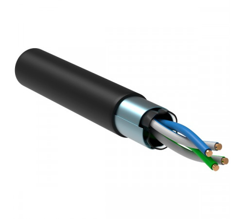 LC3-C5E02-339 ITK Витая пара F/UTP кат.5E 2х2х24AWG solid LDPE черный (500м)