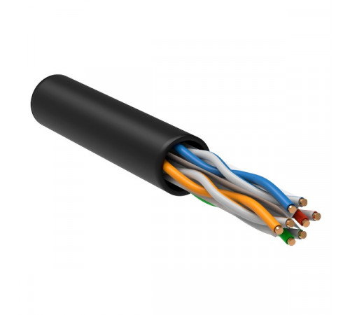 LC3-C604-139 ITK Витая пара U/UTP кат.6 4х2х23AWG solid LDPE черный (305м)