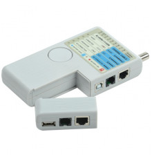 ITK Тестер для витой пары 4в1 RJ45/RJ11/BNC/USB с элементом питания